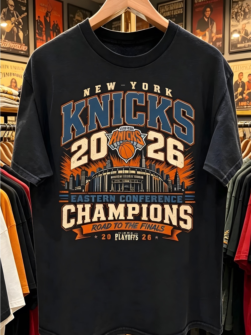 New York Basketball Team 2026 Short Sleeve Black T shirt Unisex